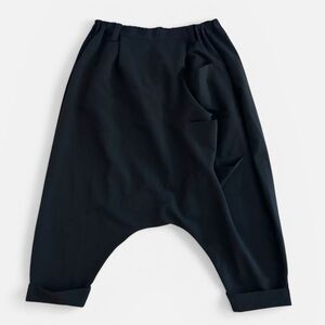 Moyuru Japan Drop Crotch Harem Pants Sz L Black Avant Garde Pull On